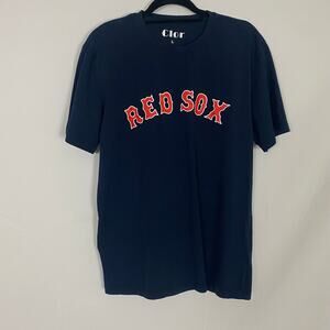 Boston Red Sox Navy Blue Graphic T-Shirt Men’s Large MLB Baseball Fan Tee Retro